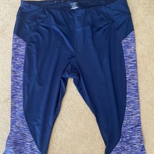 Purple tek gear athletic leggings with pocket 3x